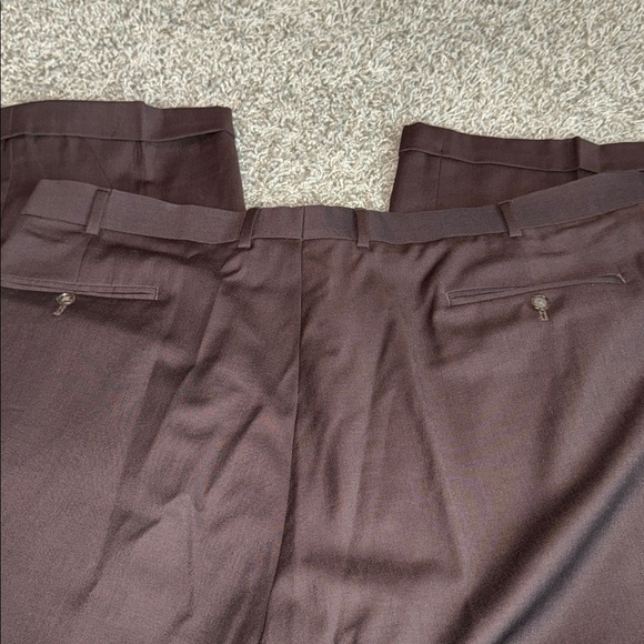 Paul Fredrick Chocolate Brown Dress Pants 44x28.5 - Picture 5 of 6